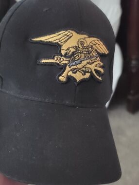 Black Baseball Cap with U.S. Navy SEAL embroidered logo
